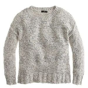 J Crew Marled Drop Shoulder Sweater Gray Cream